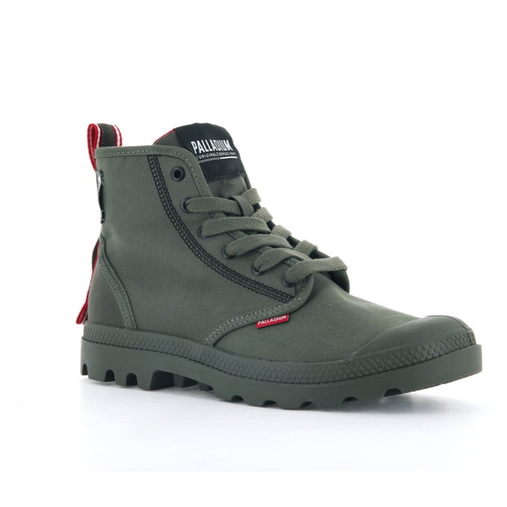 Dámské Boty Palladium Pampa Dare 2 Survive Olivy Zelené | CZ UIY-24Z